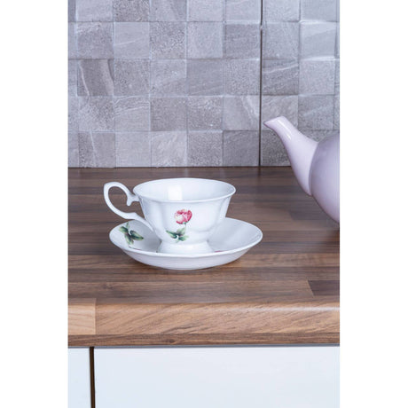Peony Cup And Saucer