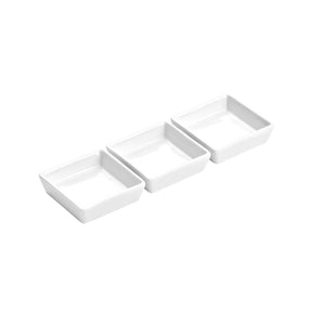 Set Of Three Entree Square Serving Dishes