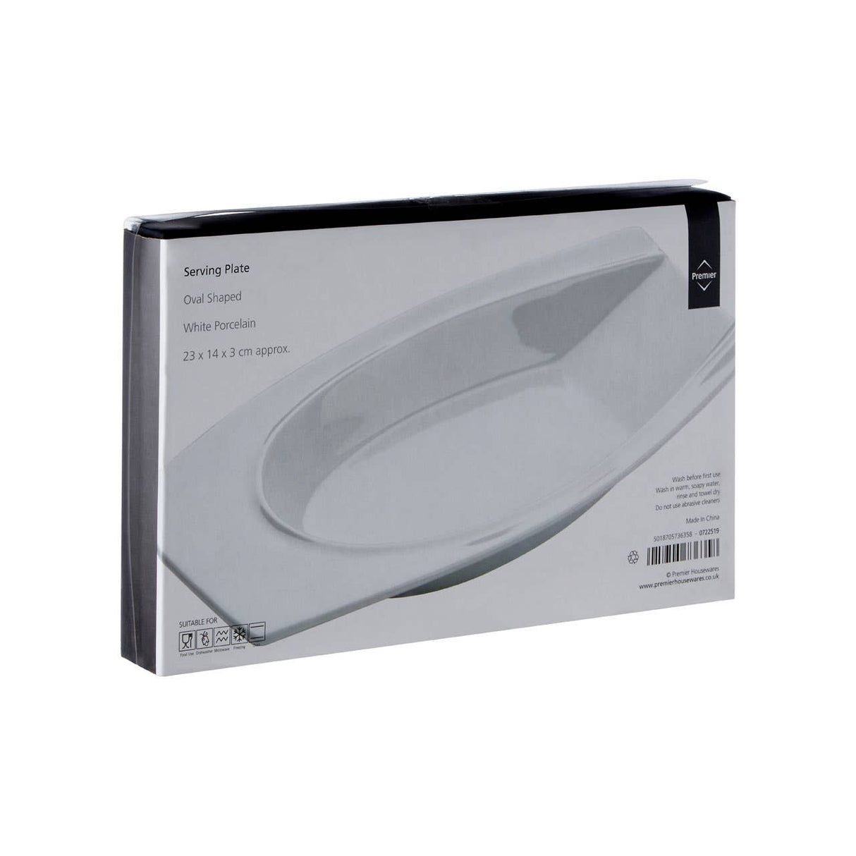 Basso White Porcelain Serving Plate
