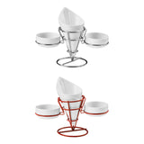 Red French Fry Cone With 2 Dip Dishes