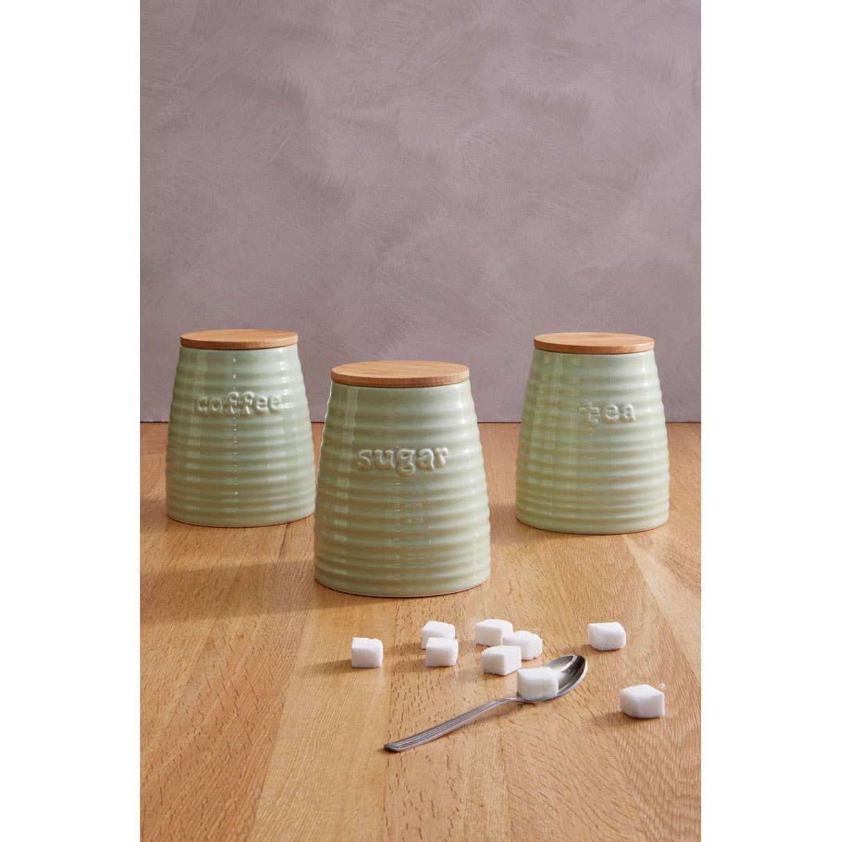 Winnie Green Dolomite Sugar Canister