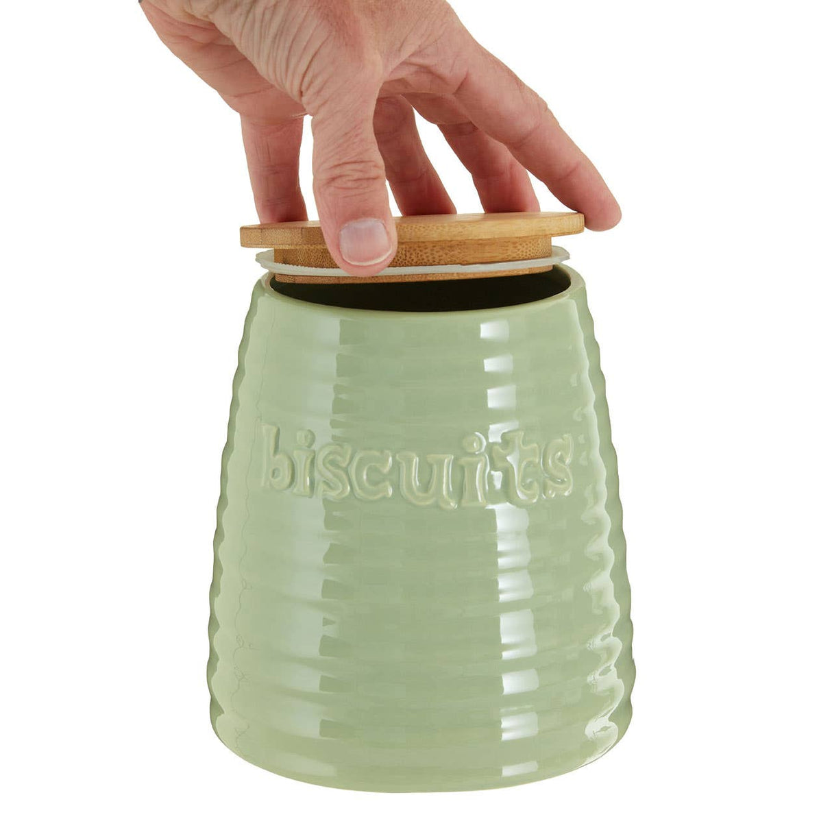 Winnie Green Dolomite Biscuit Canister