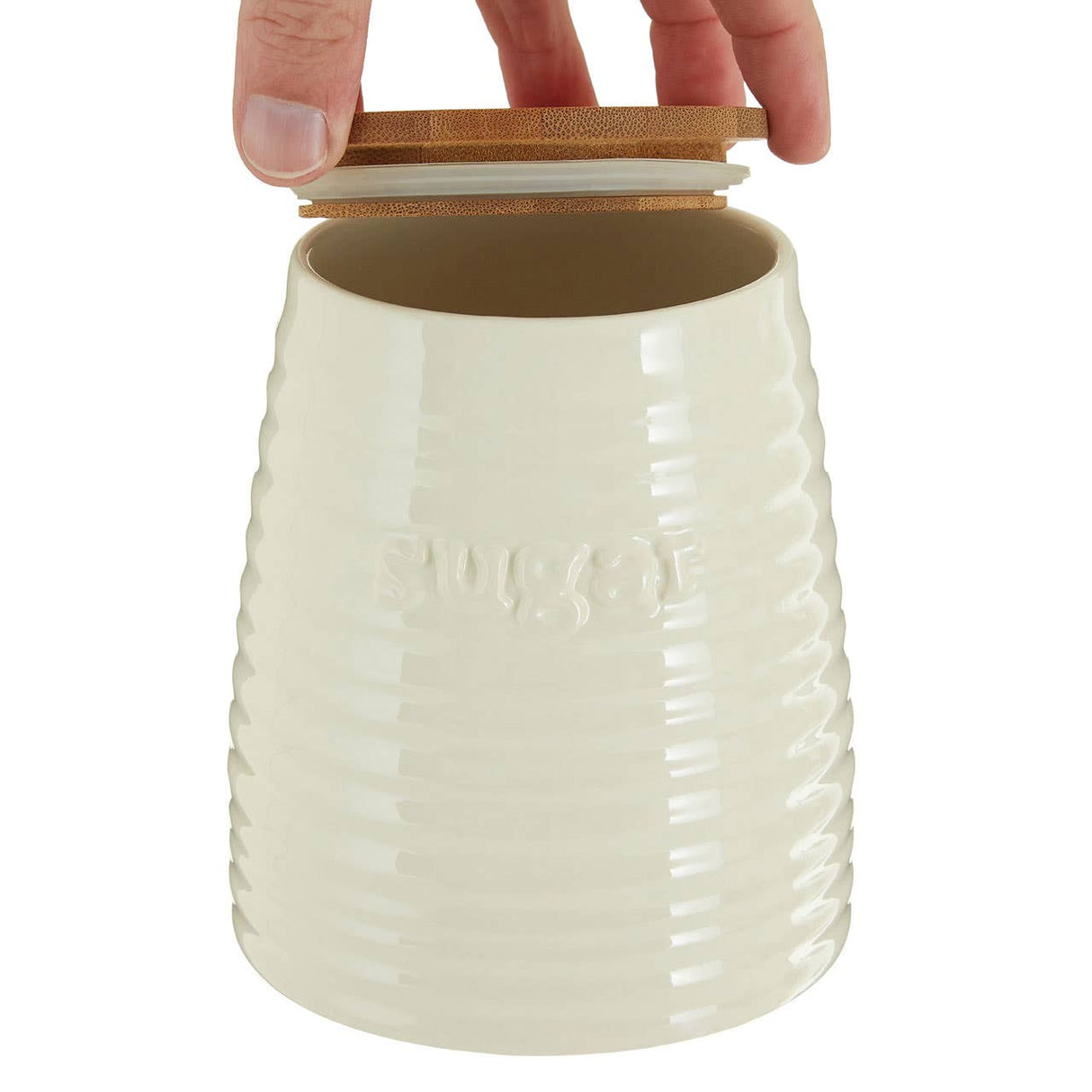 Winnie Cream Dolomite Sugar Canister