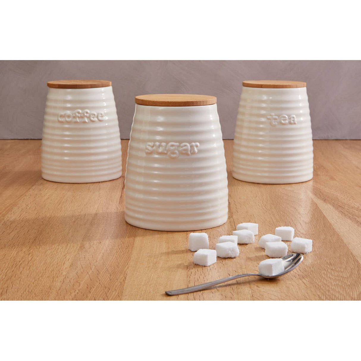 Winnie Cream Dolomite Sugar Canister