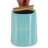Fletcher Blue Ceramic Biscuit Canister