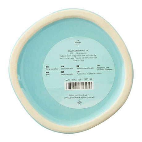 Fletcher Blue Utensil Jar