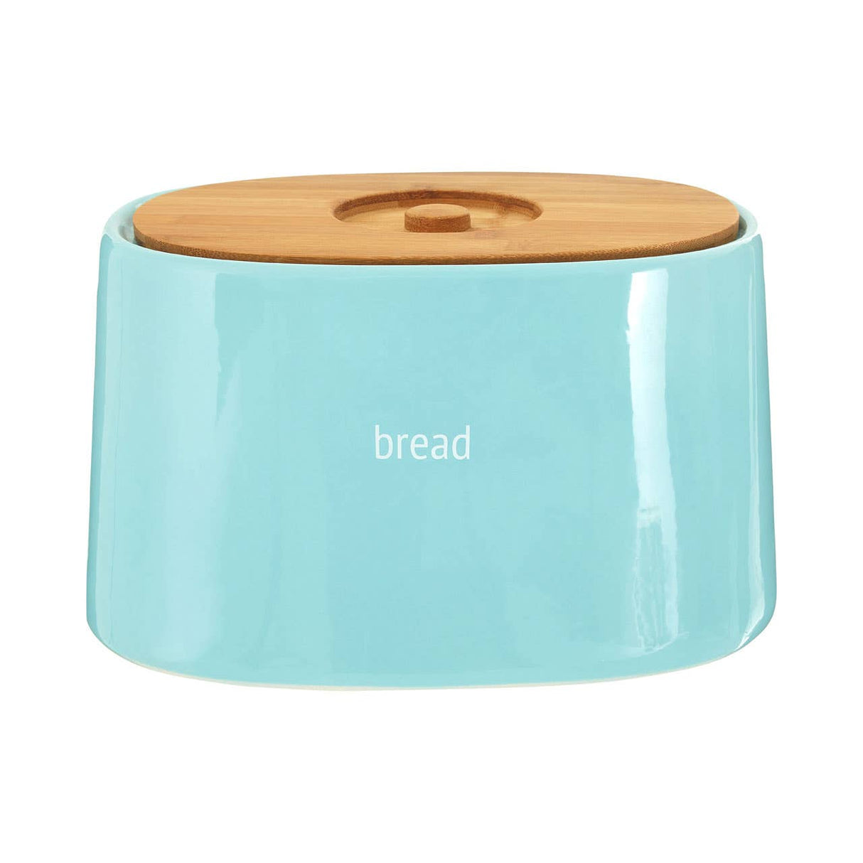 Fletcher Blue Ceramic Bread Crock