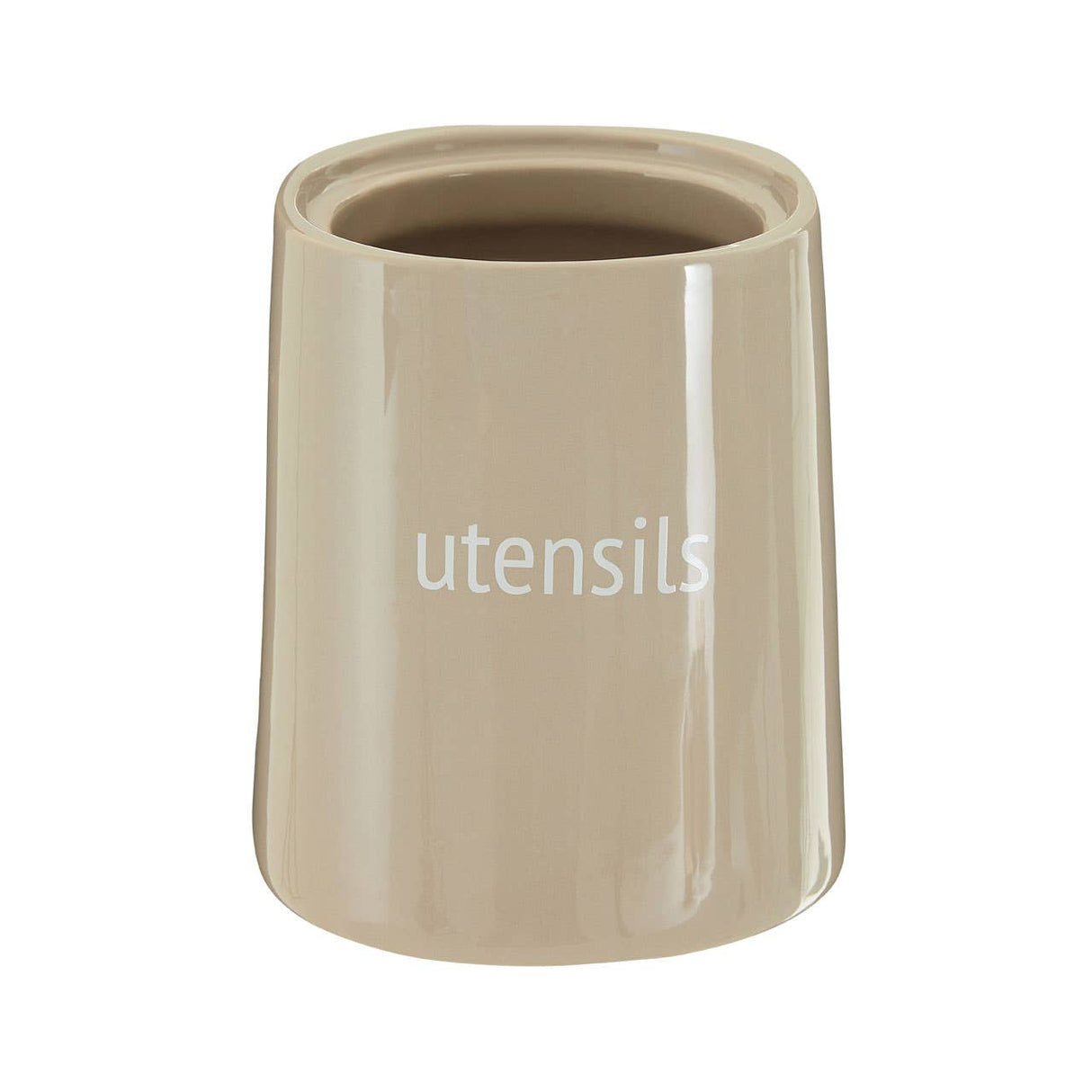 Fletcher Beige Ceramic Utensil Jar