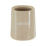 Fletcher Beige Ceramic Utensil Jar