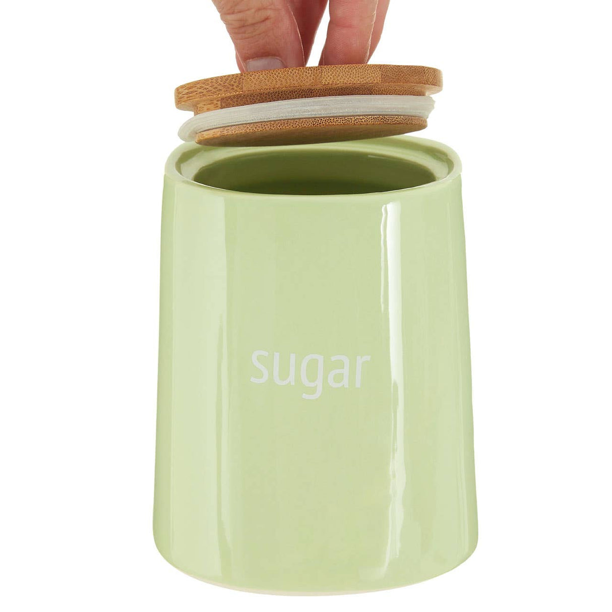 Fletcher Green Ceramic Sugar Canister