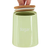 Fletcher Green Ceramic Sugar Canister