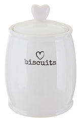 Charm White Dolomite Biscuit Canister