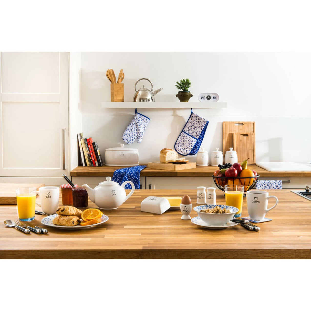 Charm White Bread Crock