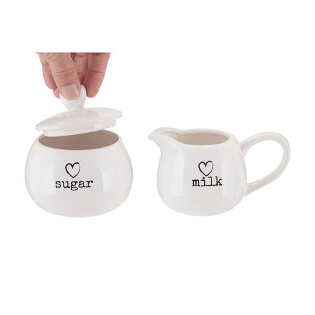 Charm Milk And Sugar Set White