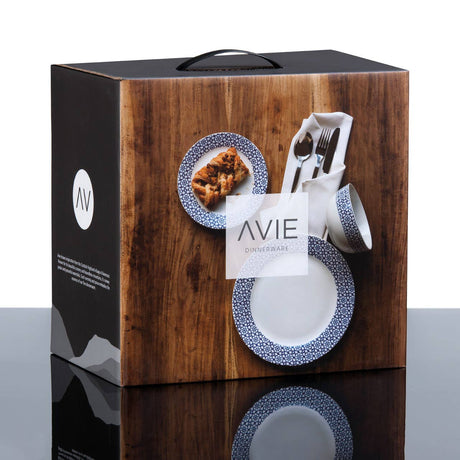 Avie Casablanca Blue Dinner Set