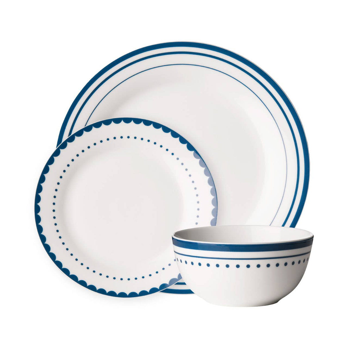 Avie Blue 12Pc Saturn Dinner Set