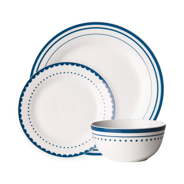 Avie Blue 12Pc Saturn Dinner Set