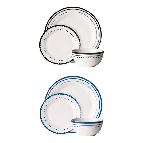 Avie Blue 12Pc Saturn Dinner Set