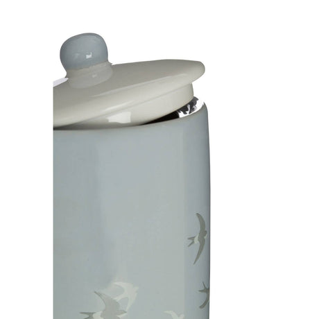 Light Blue And Cream Swift Storage Jar