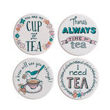 Set Of Four Pretty Things Coasters
