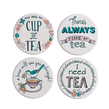 Set Of Four Pretty Things Coasters