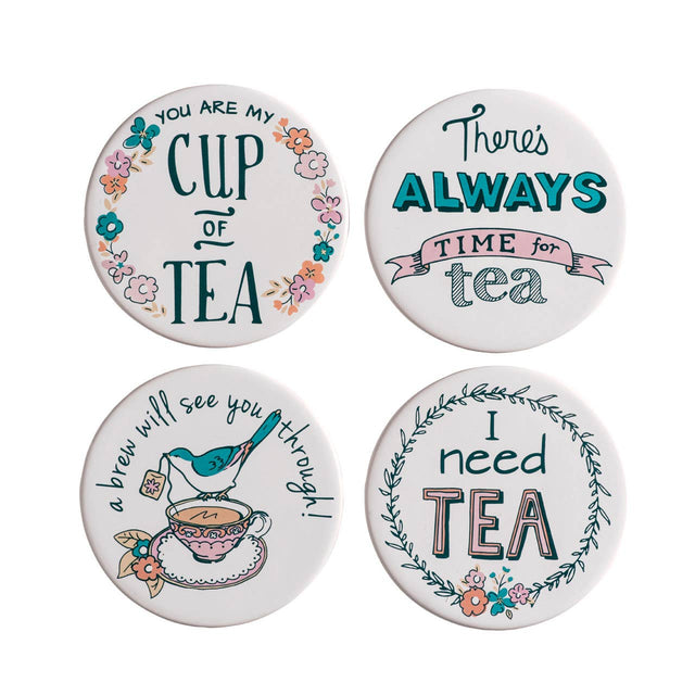 Set Of Four Pretty Things Coasters