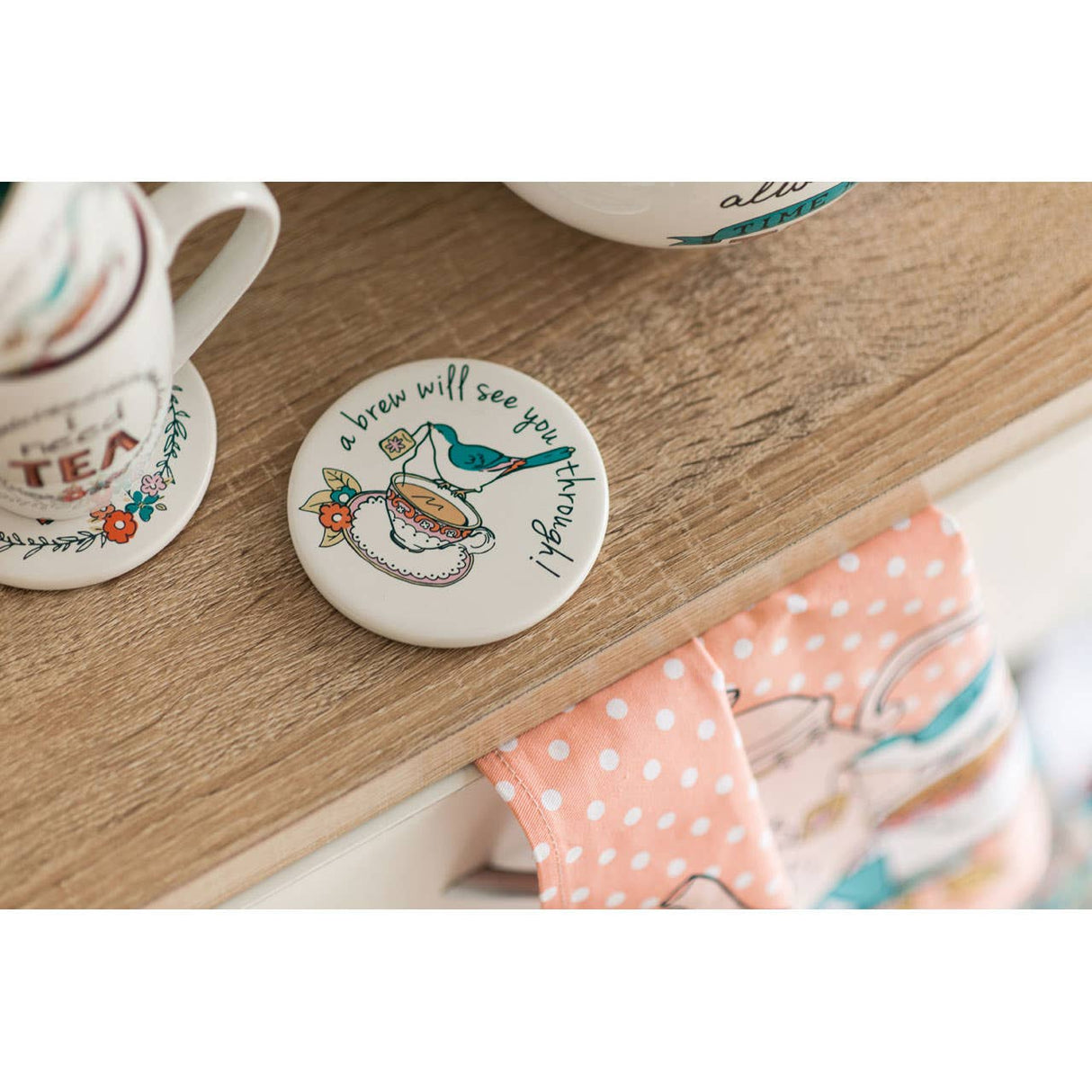 Set Of Four Pretty Things Coasters