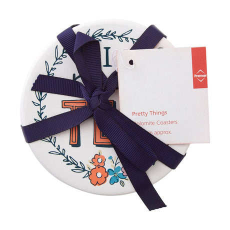 Set Of Four Pretty Things Coasters