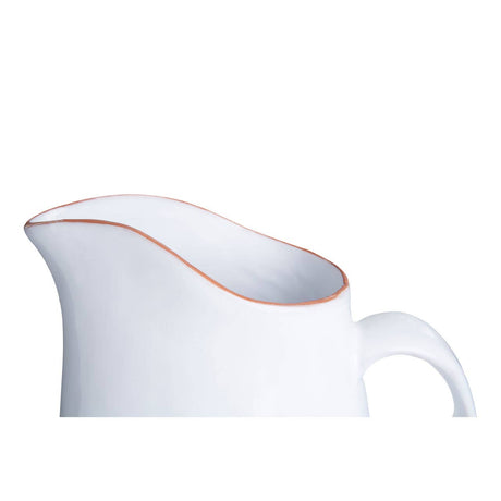 Calisto White Glazed Terracotta Pitcher