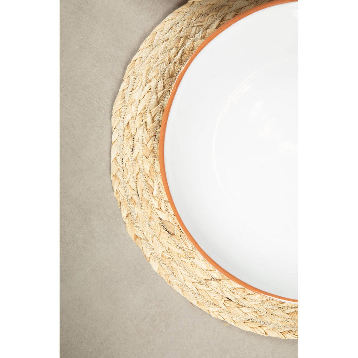 White Glazed Terracotta Calisto Dinner Plate