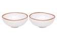 Set Of Two Calisto White Glazed Mini Bowls