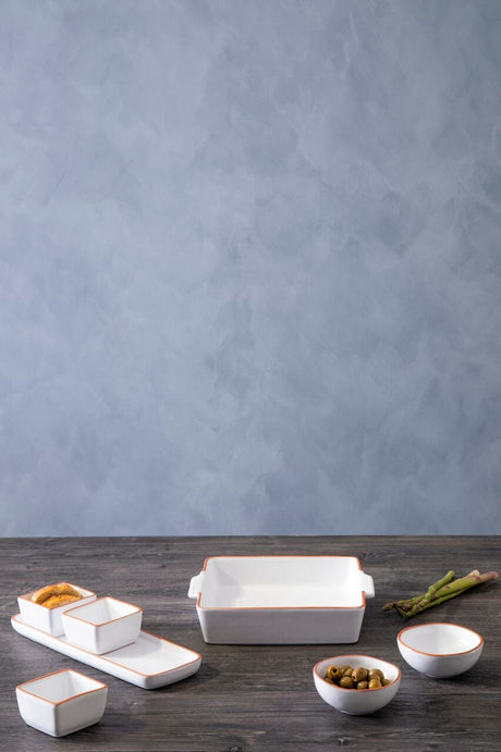 Set Of Two Calisto White Glazed Mini Bowls