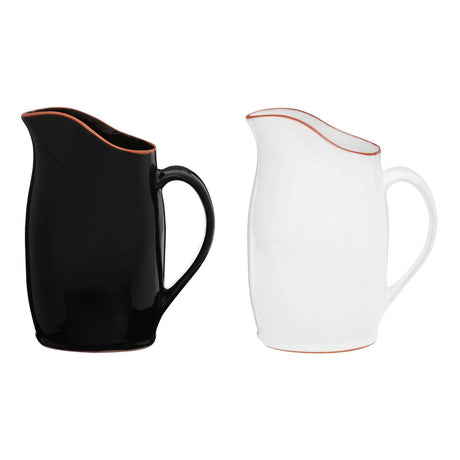 Calisto Black Glazed Terracotta Pitcher