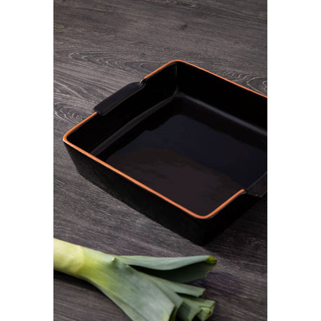 Calisto Square Black Glazed Baking Dish