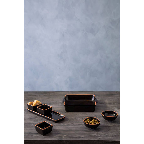 Calisto Square Black Glazed Baking Dish