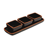 Calisto Black Glazed Dishes On Tray