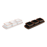 Calisto Black Glazed Dishes On Tray