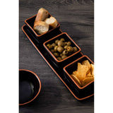 Calisto Black Glazed Dishes On Tray