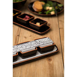 Calisto Black Glazed Dishes On Tray
