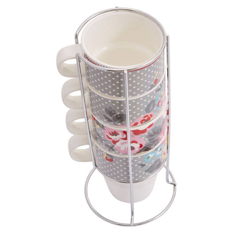 Set Of Four Stackable Pippa Mugs