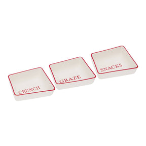 Set Of Three Hollywood Snack Dishes