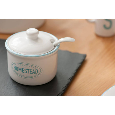 Homestead Sugar Pot With Lid And Spoon