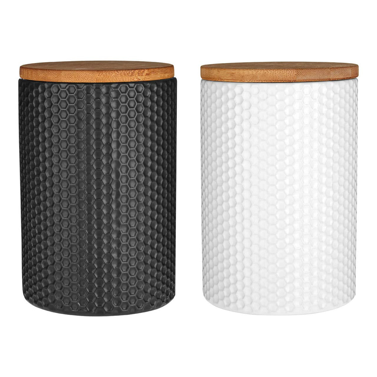 Geome Dolomite and Matt Black Hex Canister