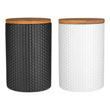 Geome Dolomite and Matt Black Hex Canister