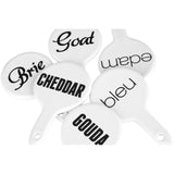 Set Of Six Pun And Games Cheese Markers