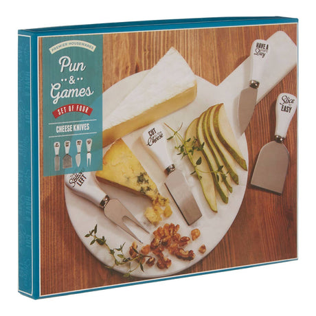 Pun & Games Cheese Knives - Set of 4