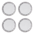 Set Of Four Noir Pizza Plates
