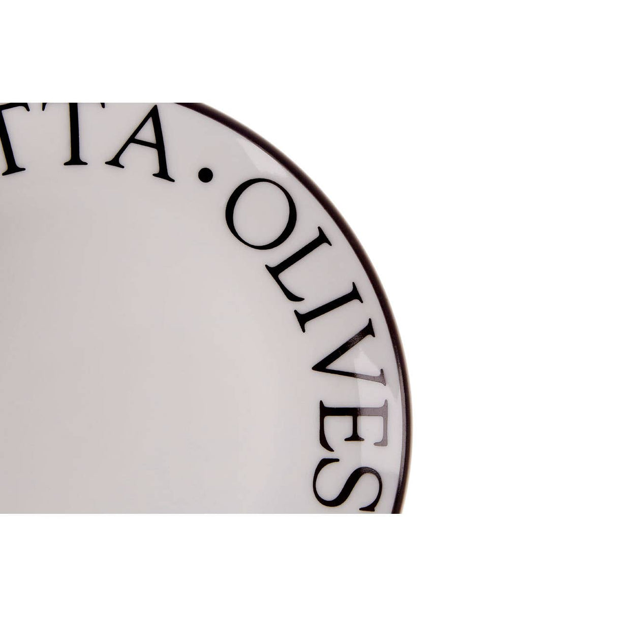 Set Of Four Noir Antipasti Plates