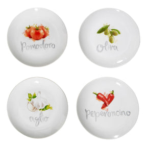 Set Of Four Italia Antipasti Plates