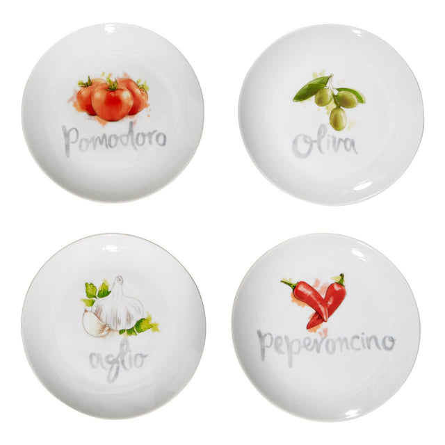 Set Of Four Italia Antipasti Plates
